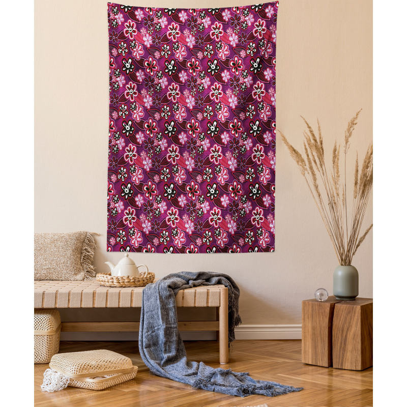 Modern Floral Leaf Nature Tapestry