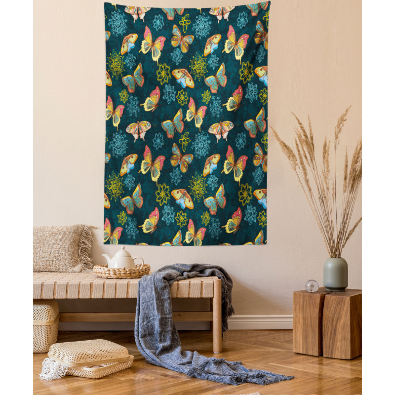 Butterflies and Flowers Tapestry