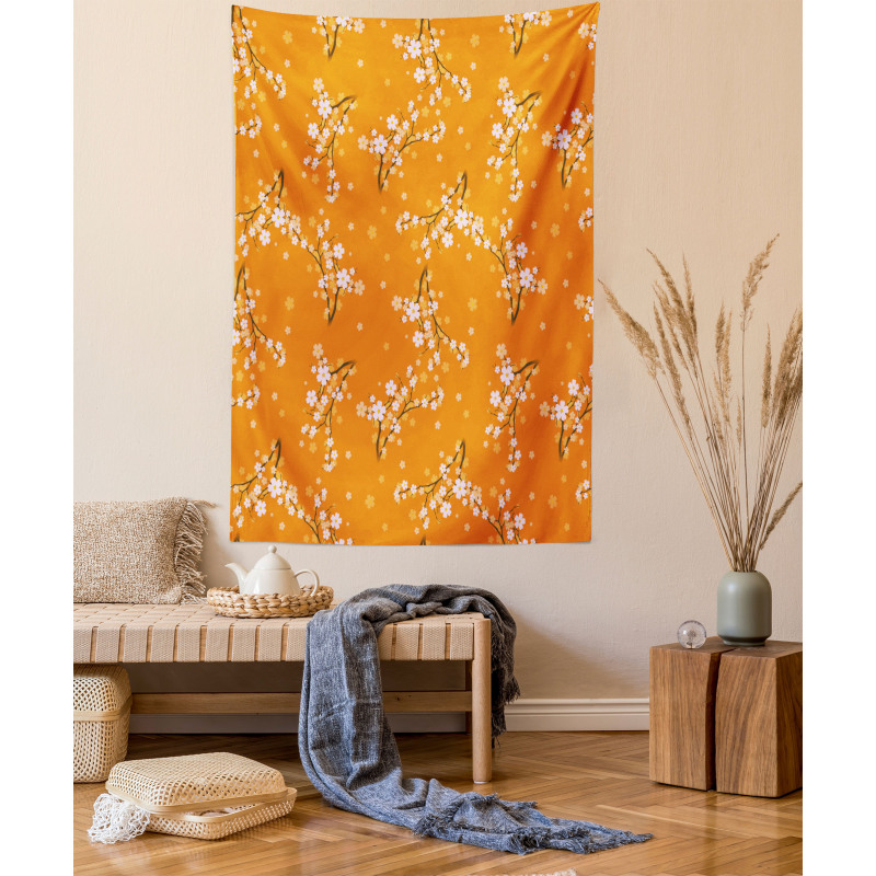 Cherry Tree Blossoms Tapestry