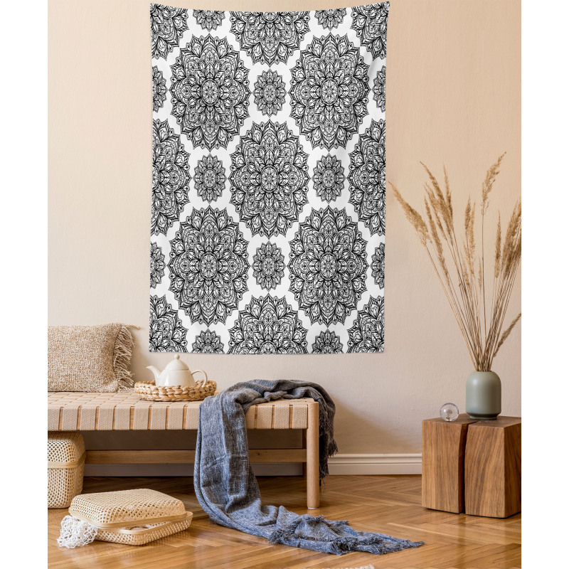 Oriental Mandala Design Tapestry