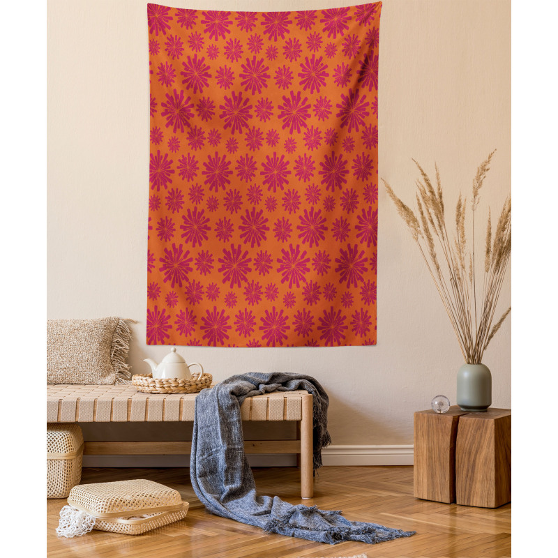 Bold Line Flowers Tapestry