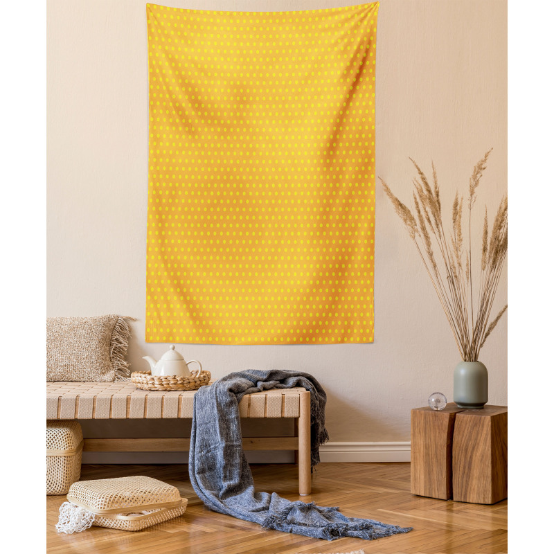 Vintage Dots Marigold Tapestry