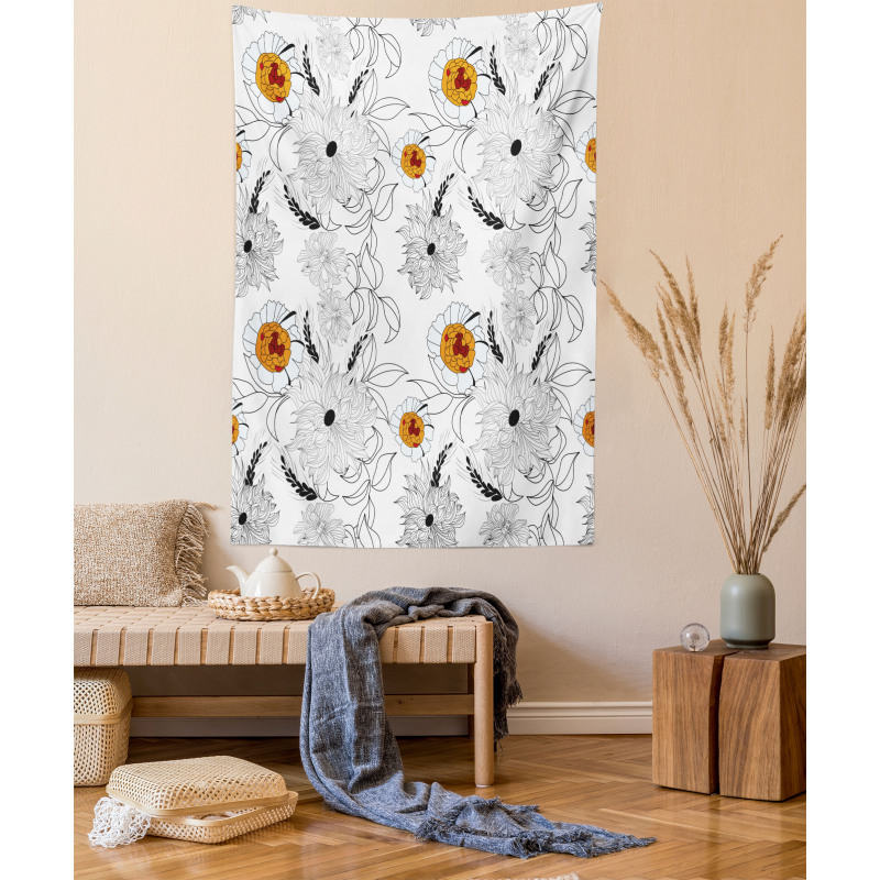 Flower Petals Growth Tapestry
