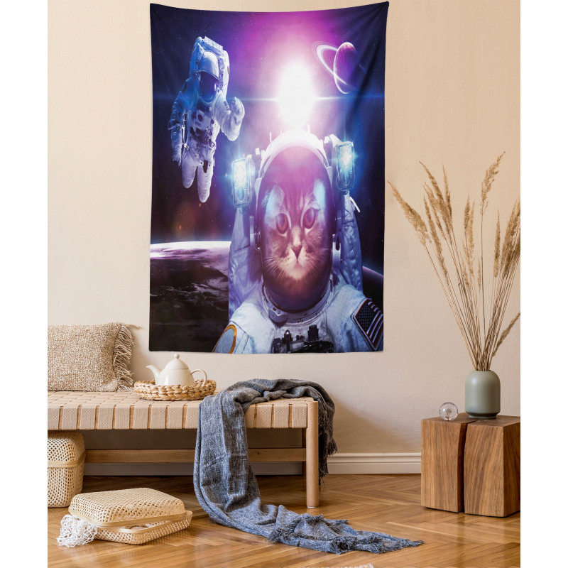 Galaxy Eclipse Saturn Tapestry