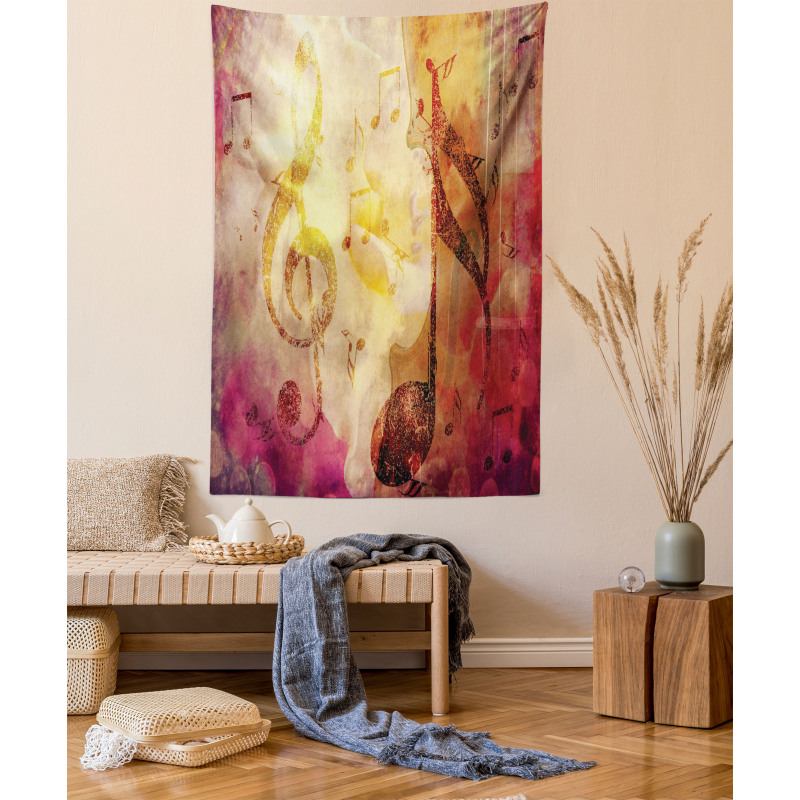 Colorful Notes Composition Tapestry