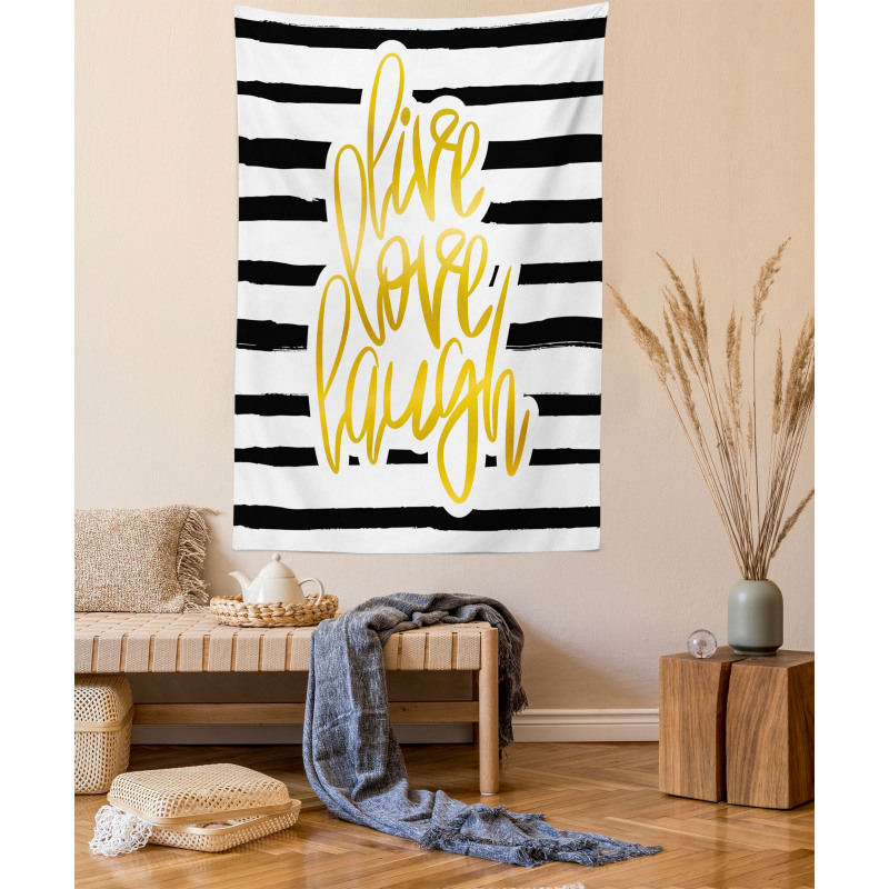 Stripes Text Tapestry