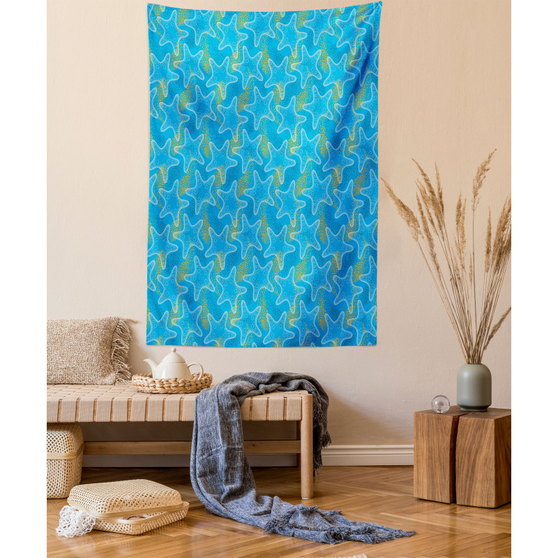 Sea Stars Dots Tapestry