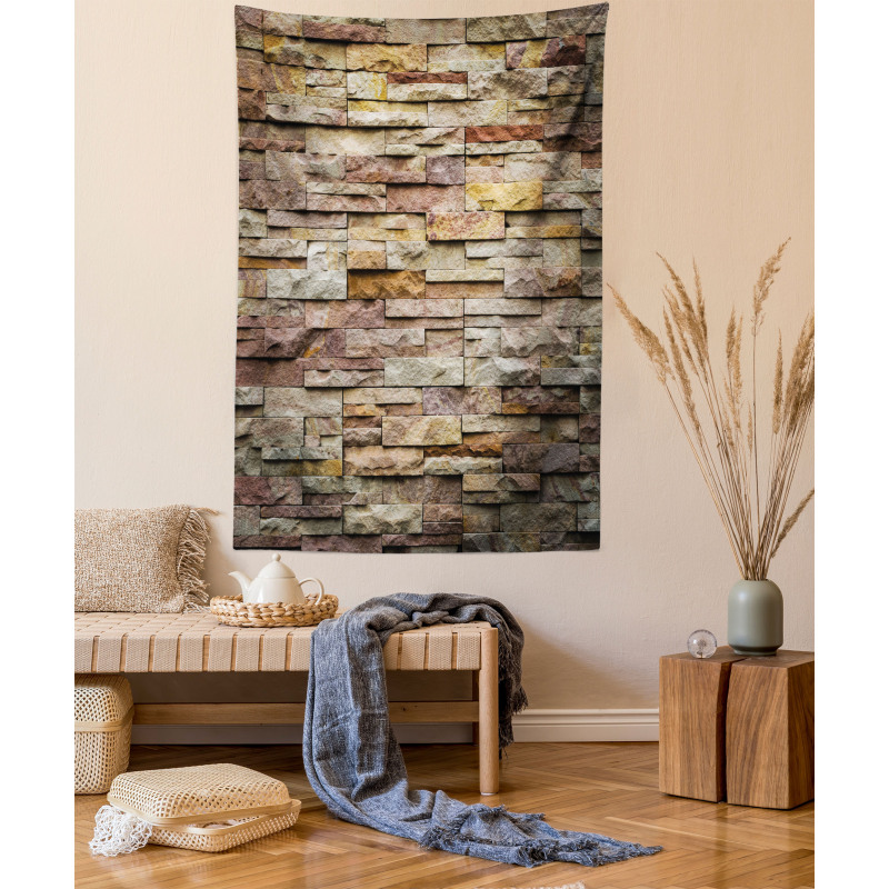 Urban Brick Slate Wall Tapestry