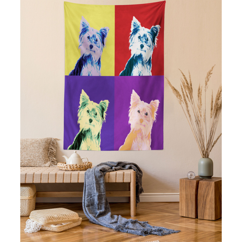 Colorful Portrait Vintage Tapestry