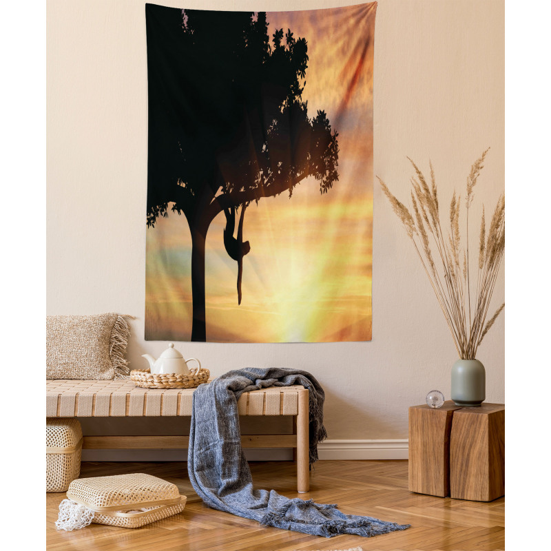 Sunset View Exotic Fauna Tapestry