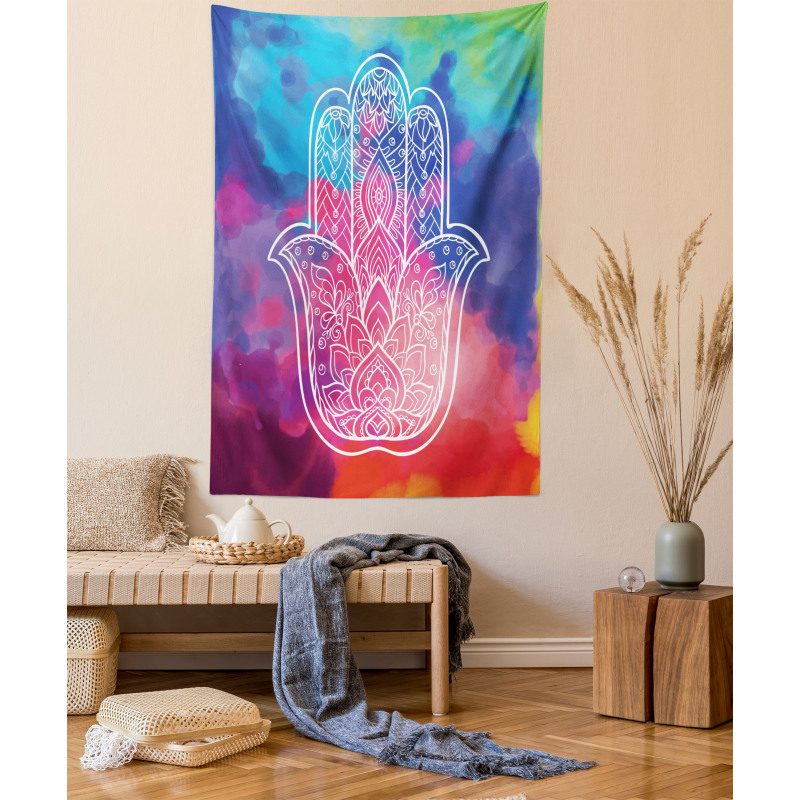 Watercolor Gentle Swirls Tapestry