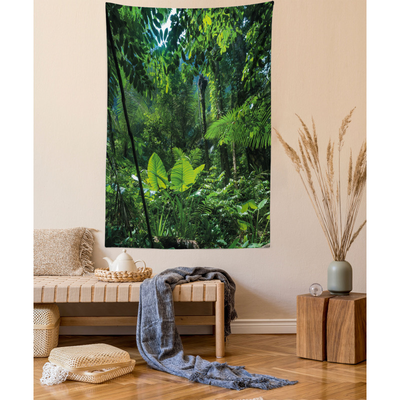 Green Untouched Nature Tapestry