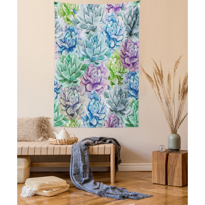 Flowers in Watercolor Tapestry