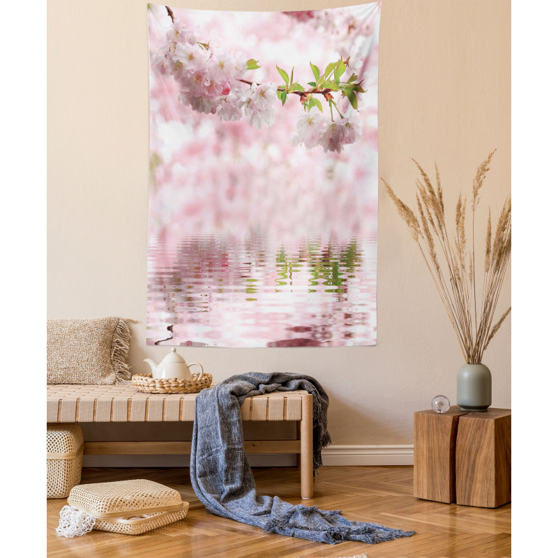 Tender Floral Branch Water Tapestry