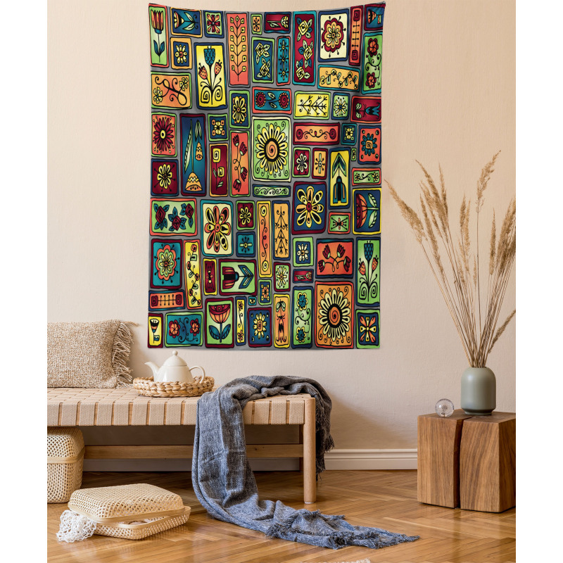 Leaves and Hearts Tapestry