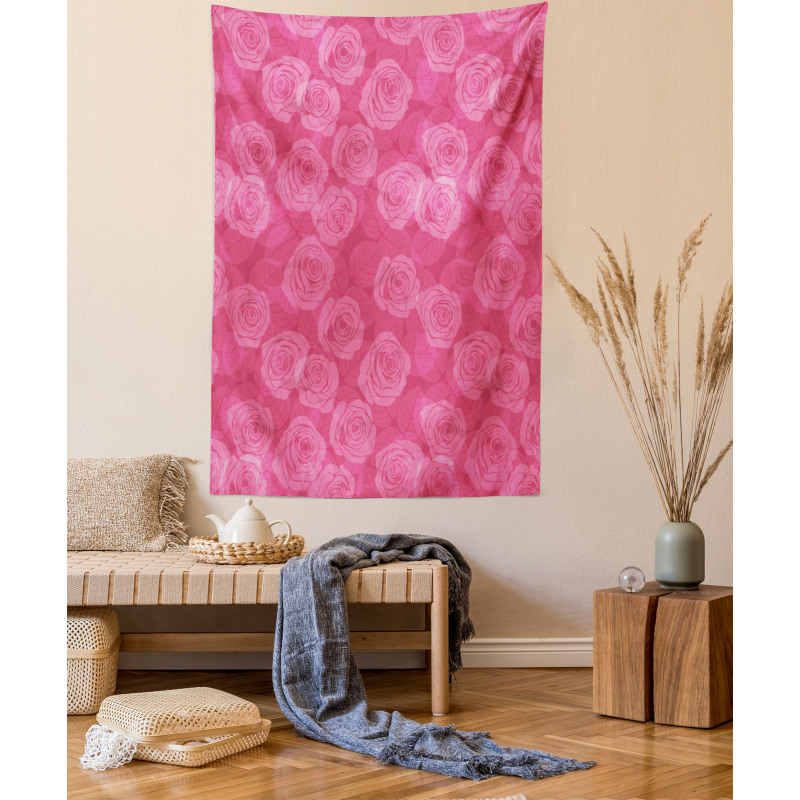 Shades of Pink Romantic Tapestry