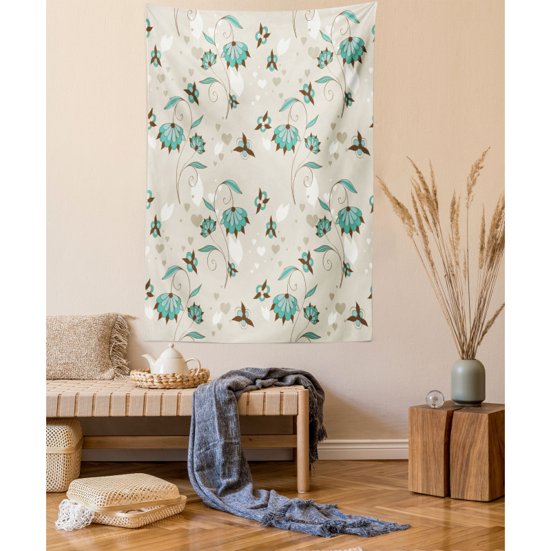 Romantic Little Hearts Tapestry