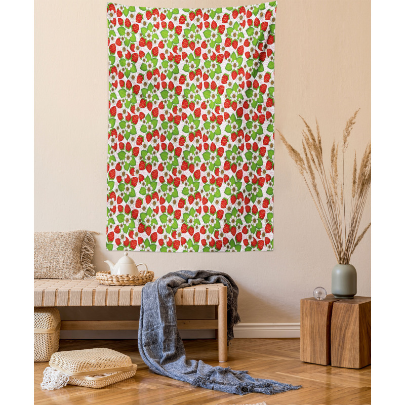 Strawberries Summertime Tapestry