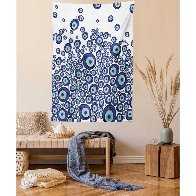 Blue Beads Luck Tapestry