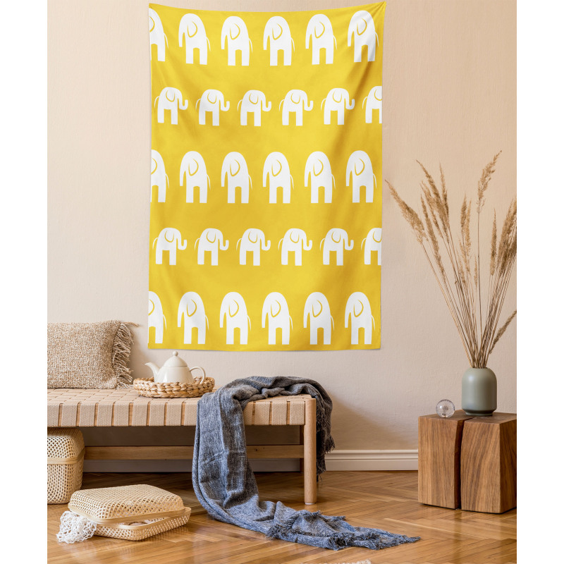 Monotone Animal Pattern Tapestry