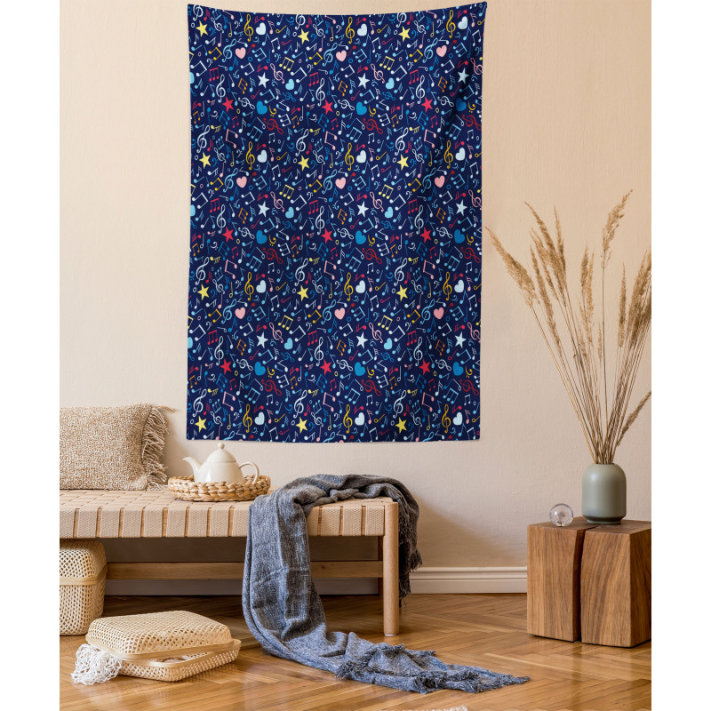 Rhythm in My Heart Design Tapestry