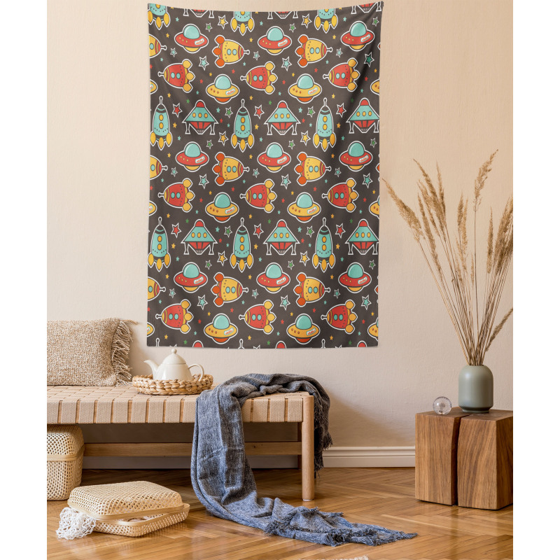 Outer Space Elements Tapestry