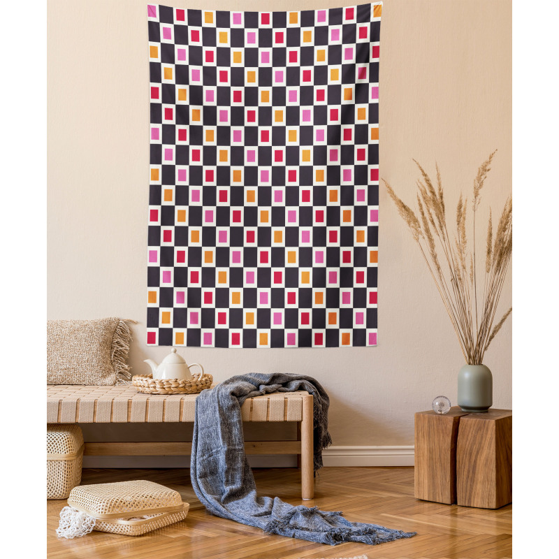 Grid Vivid Squares Tapestry