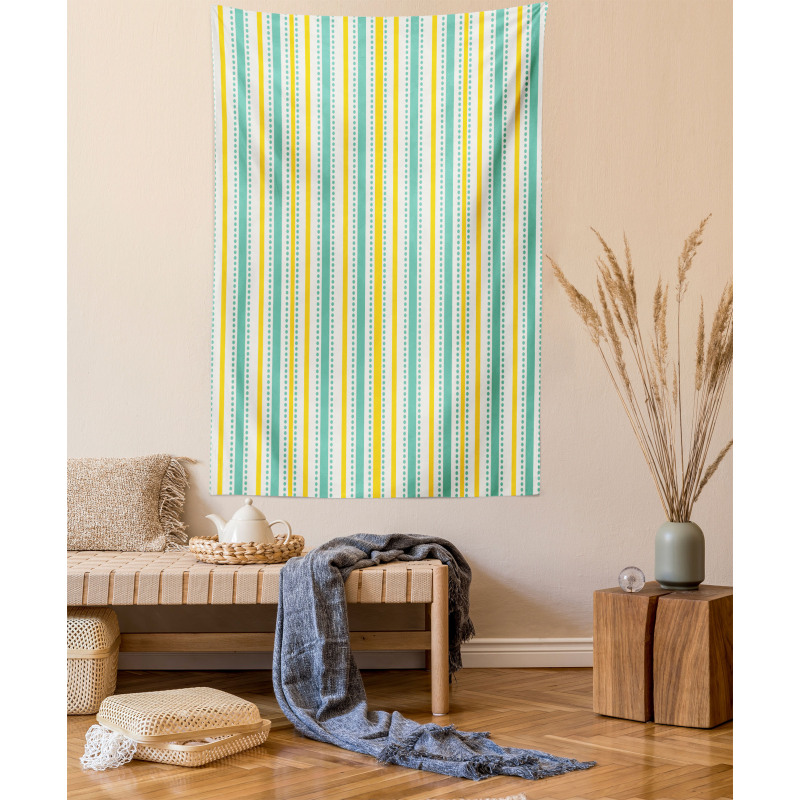 Summer Stripes Dots Tapestry
