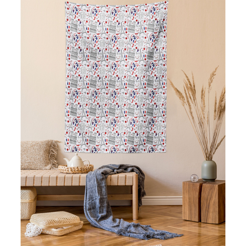 French Travel Pattern Tapestry