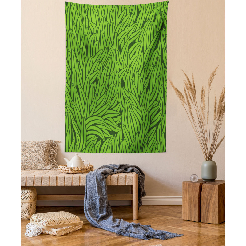 Grass Growth Abstract Tapestry