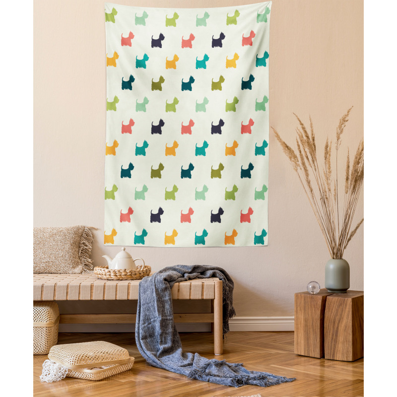 Polka Dot Terriers Tapestry