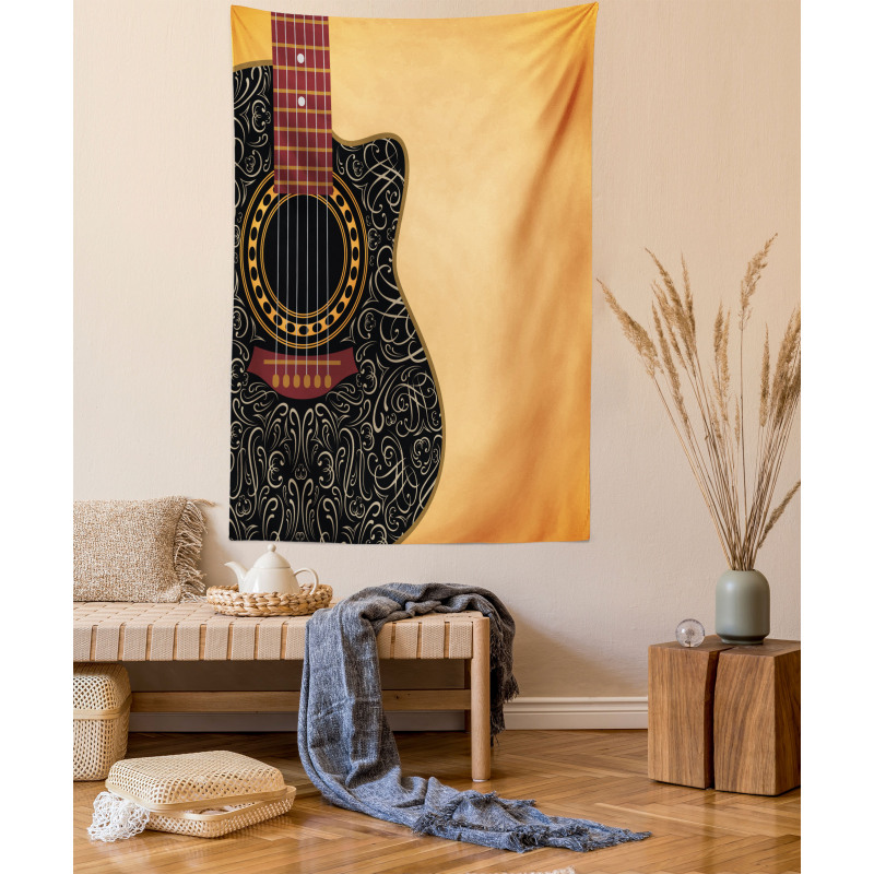 Floral Folk Ornaments Tapestry