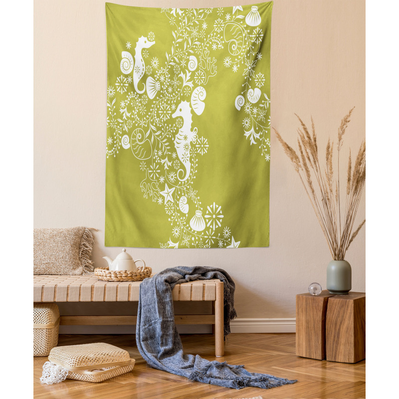 Swirls with Seahorse Tapestry