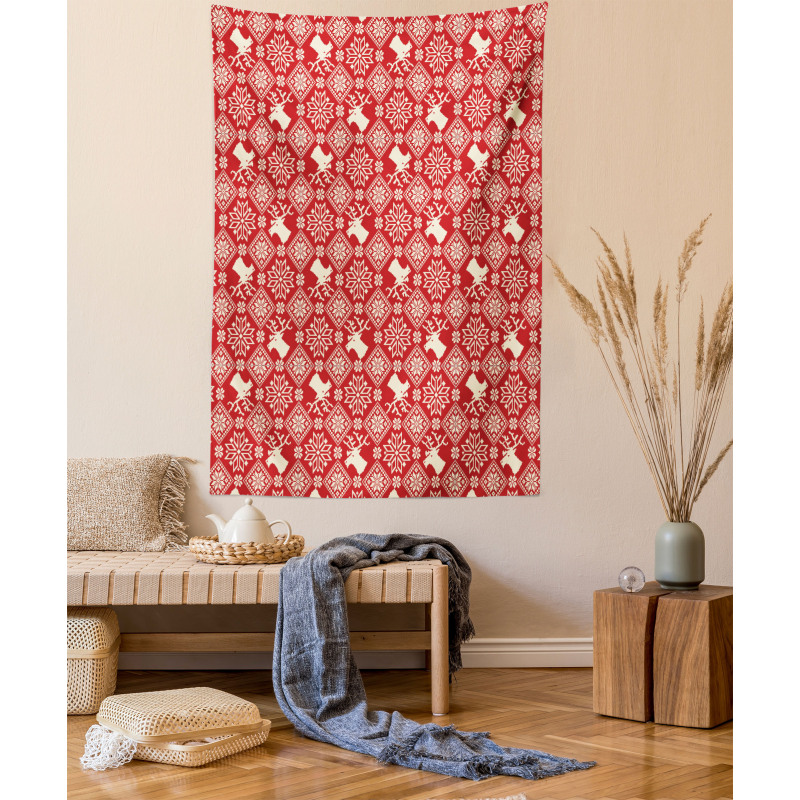 Northern Reindeers Flora Tapestry