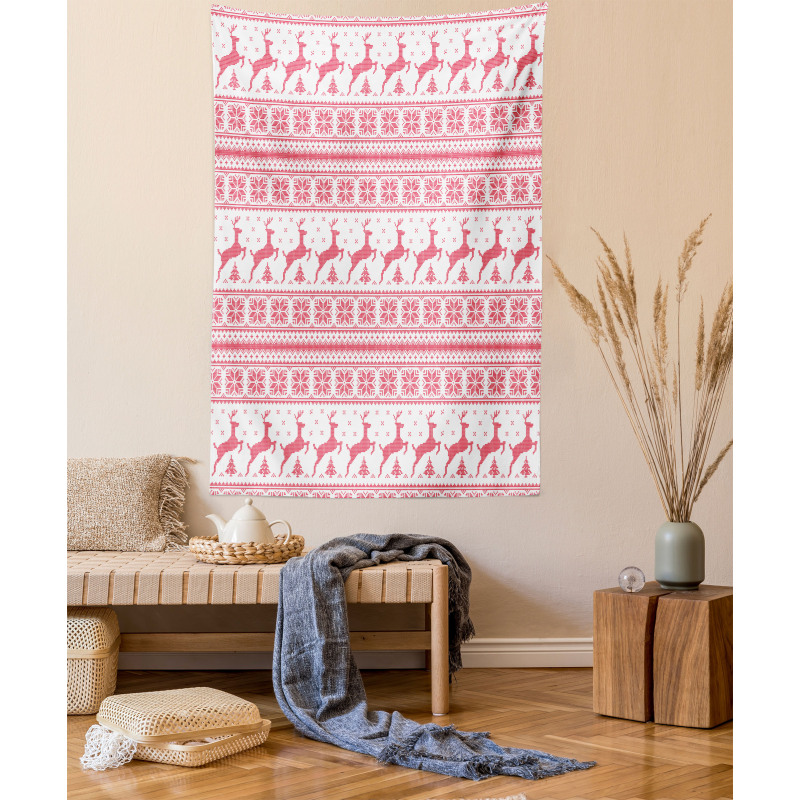 Winter Time Reindeers Tapestry