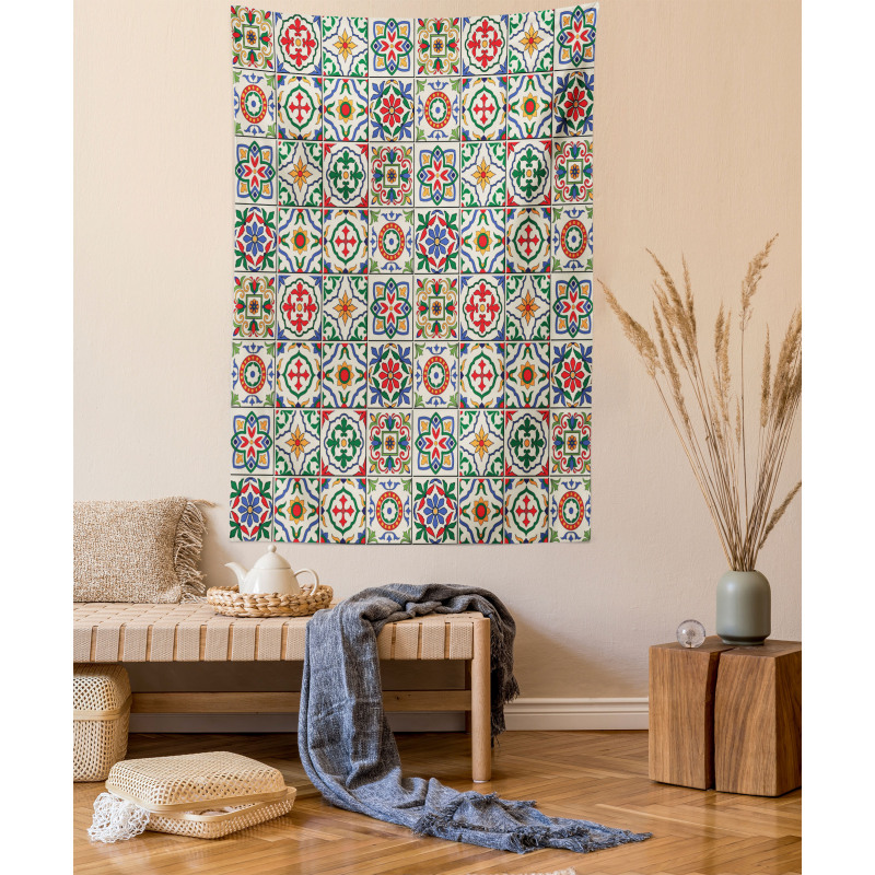 Ornamental Abstract Leaf Tapestry