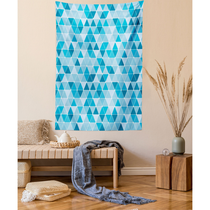 Geometric Triangles Mosaic Tapestry