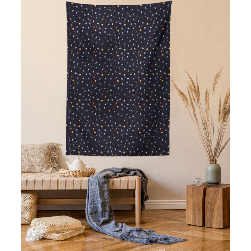 Stars Aliens Planets Tapestry