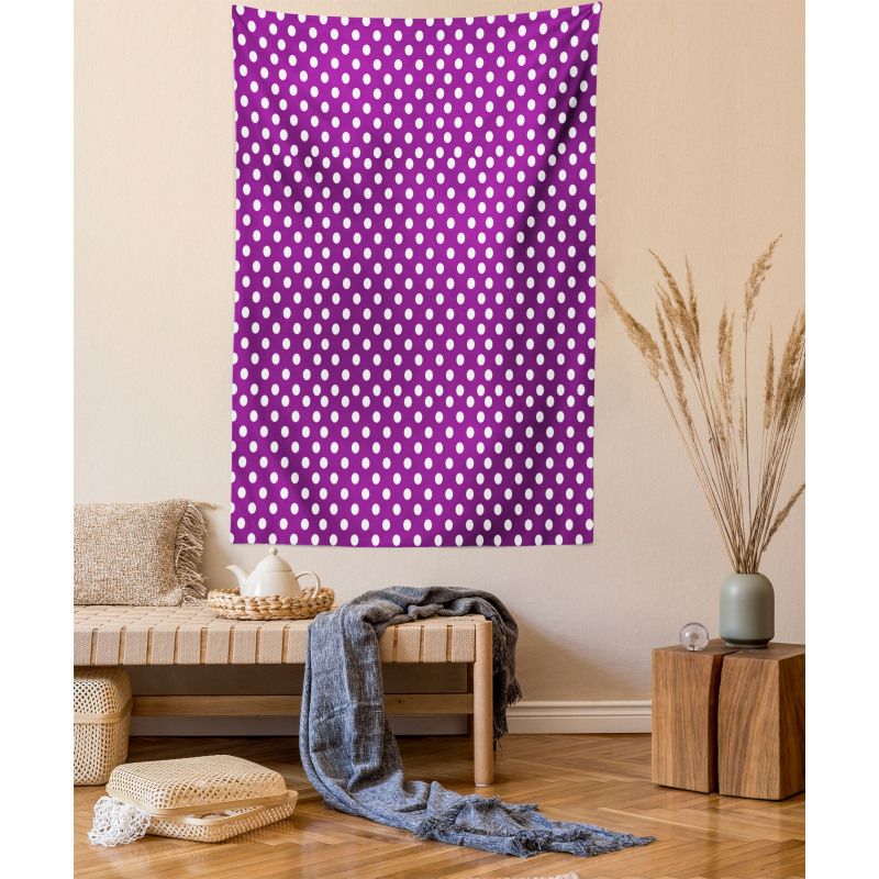 Old Fashioned Vivid Dots Tapestry