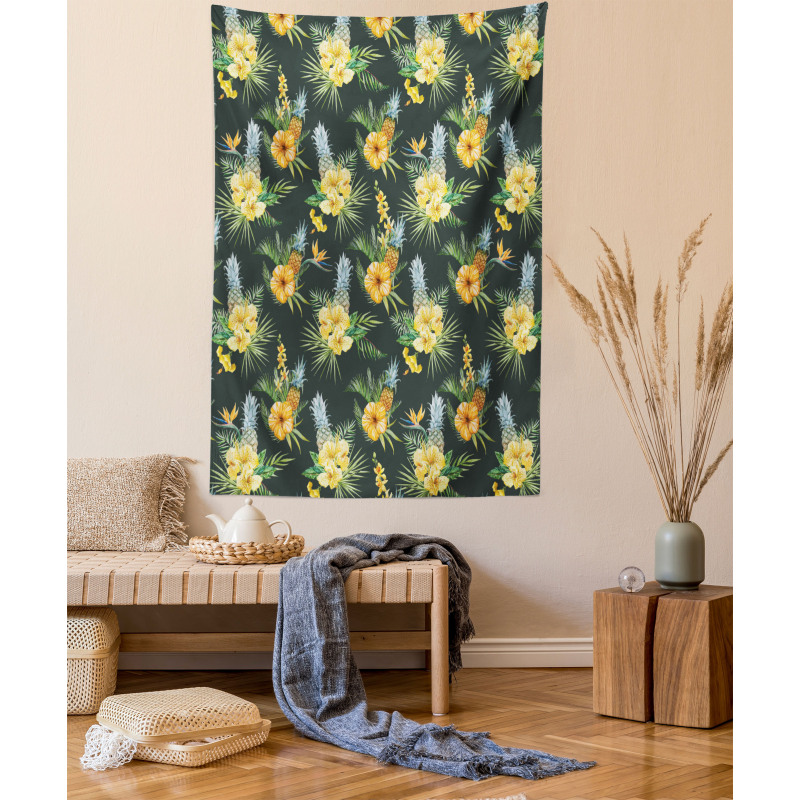 Tropic Flower Design Tapestry