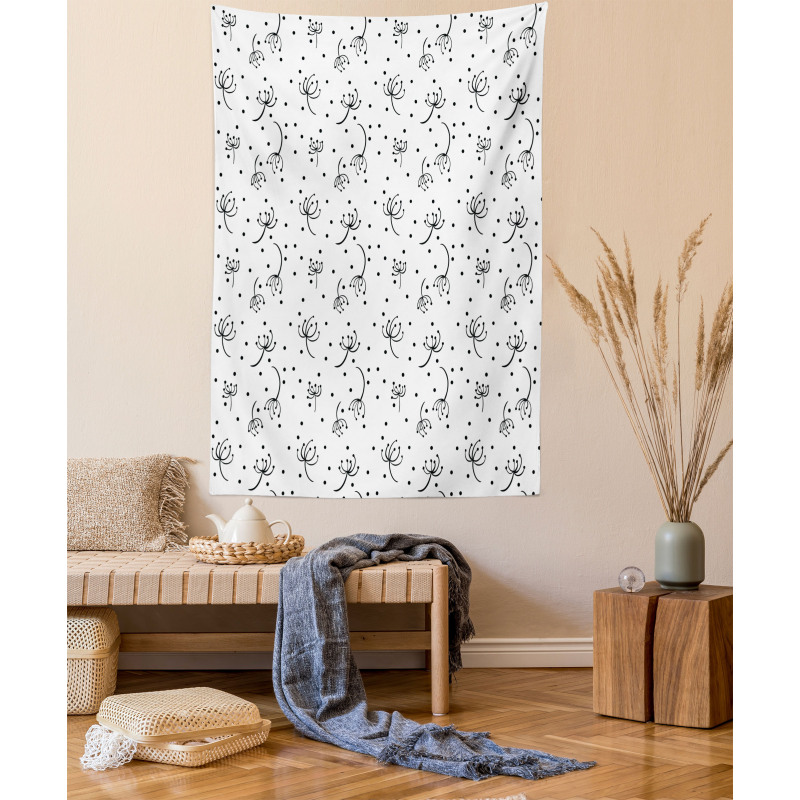 Abstract Dandelions Tapestry