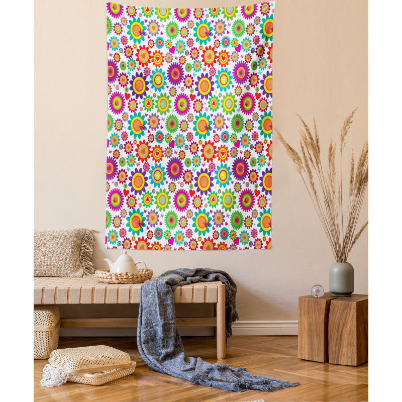 Colorful Camomiles Tapestry