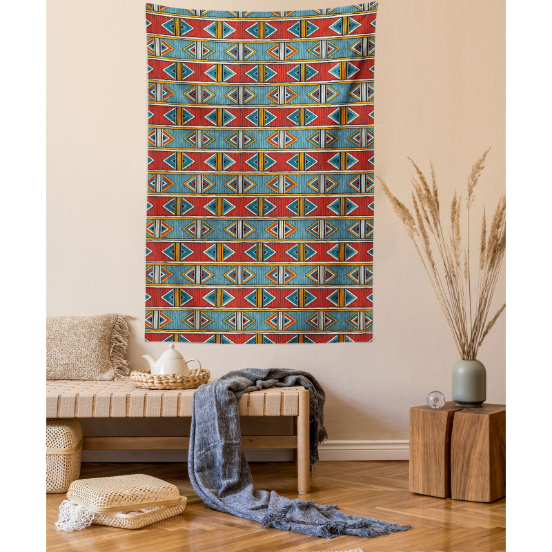 Rhombus Tribal Tapestry