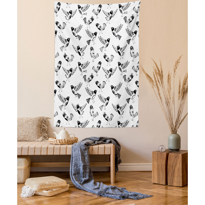 Cartoon Birds Tapestry