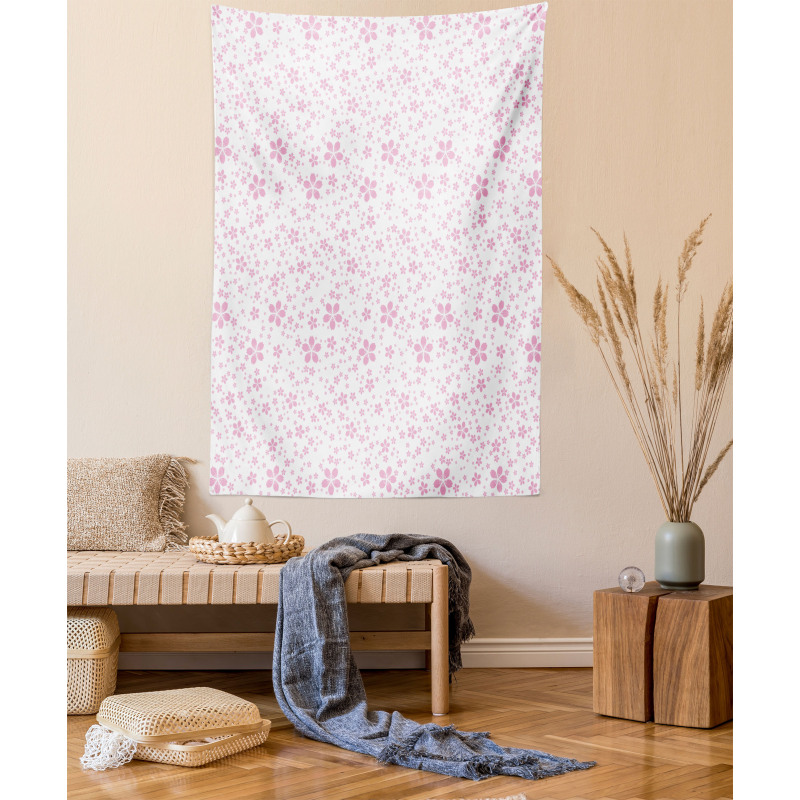 Pink Flora Tapestry