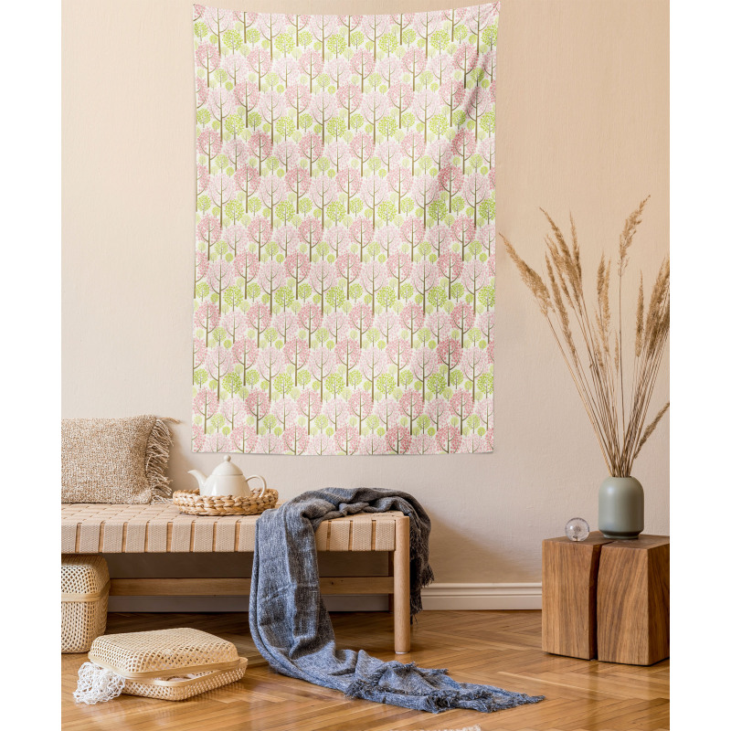 Eastern Cherry Blooms Tapestry