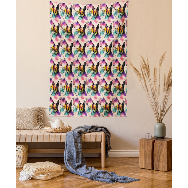 Colorful Crystals Tapestry