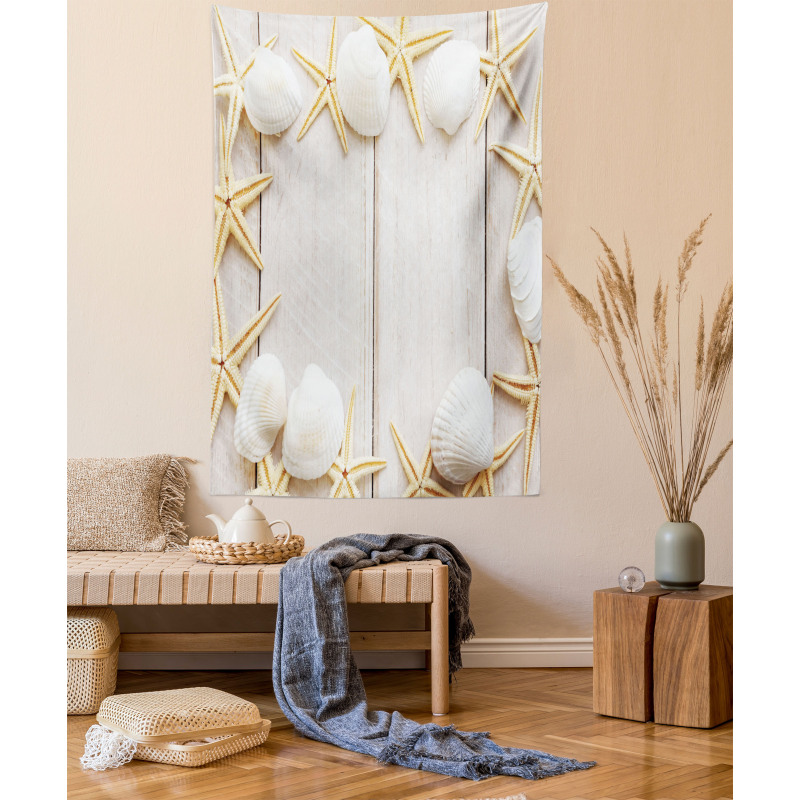 Rustic Wooden Backdrop Tapestry