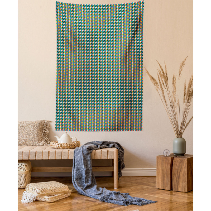 Abstract Wavy Line Art Tapestry