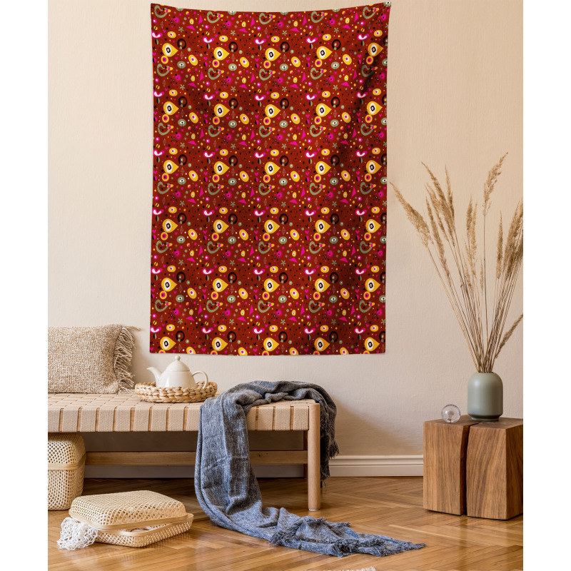 Colorful Fifties Shapes Tapestry